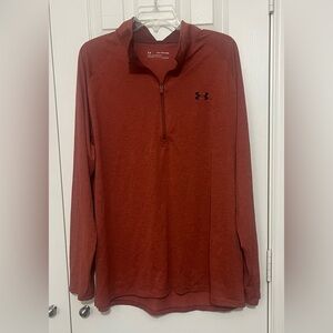 Under Armour Heat Gear Men's Burnt Orange Quarter-Zip Pullover